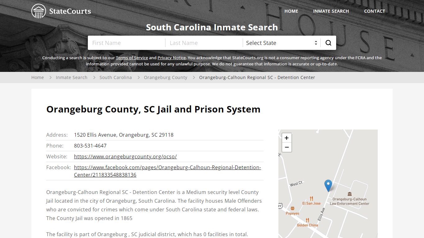 Orangeburg-Calhoun Regional SC - Detention Center Inmate ...